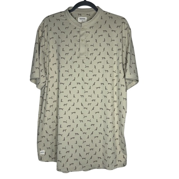 Mantra Mens Catalyst Polo Namibia Collection Cheetah XL Golf Athletic Stretch - Picture 2 of 12
